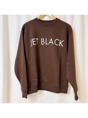 Brunette The Label Core Crew JET BLACK French Press Brown S/M NWT